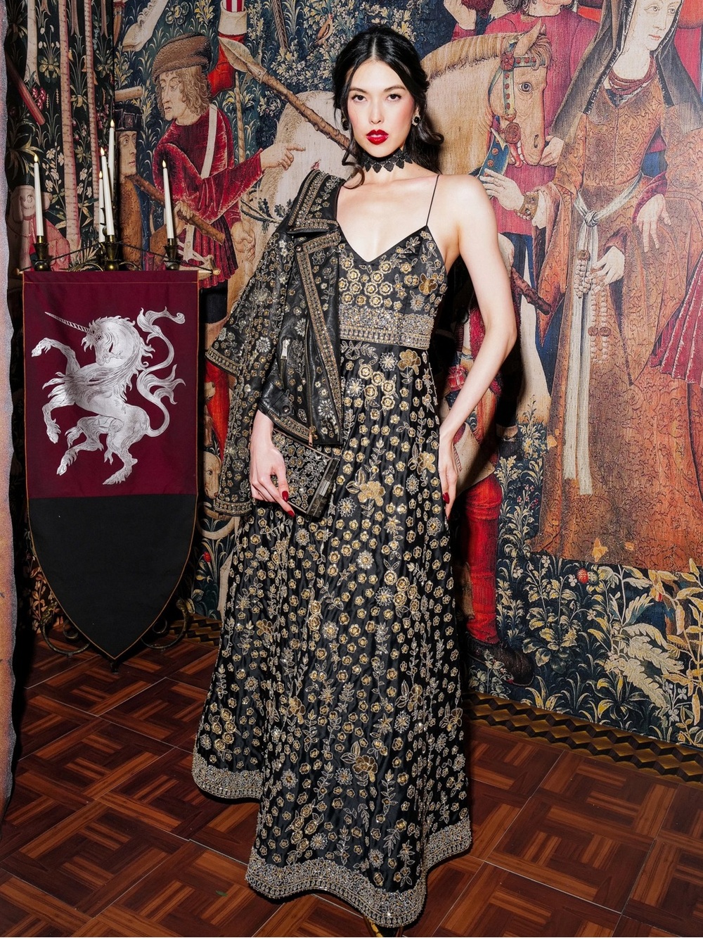 ALICE + OLIVIA DOMENICA EMBELLISHED GOWN - Picture 8 of 17